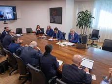 Un momento dell’incontro di tra gli assessori Bini e Rosolen e le categorie economiche