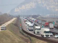 Camion sull'autostrada del Brennero