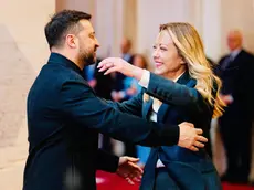 Giorgia Meloni e Volodymir Zelensky (foto Ansa)