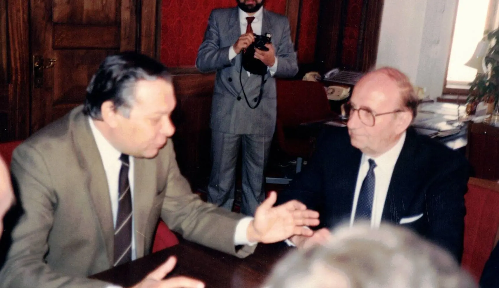 Guidolin con il viceministro alla cultura sovietico Kazenin