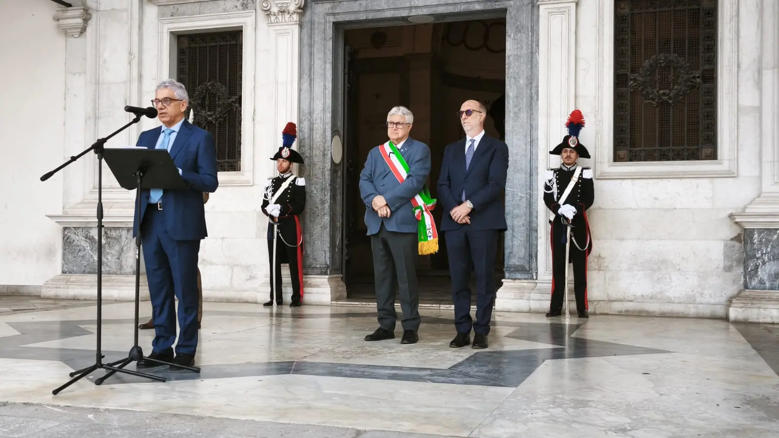 Le cerimonie a Udine con Lione, De Toni e Riccardi