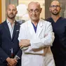 L'imprenditore Roberto Pontoni con i figli Matteo (a sinistra) e Francesco (a destra)