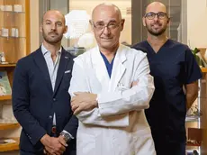 L'imprenditore Roberto Pontoni con i figli Matteo (a sinistra) e Francesco (a destra)