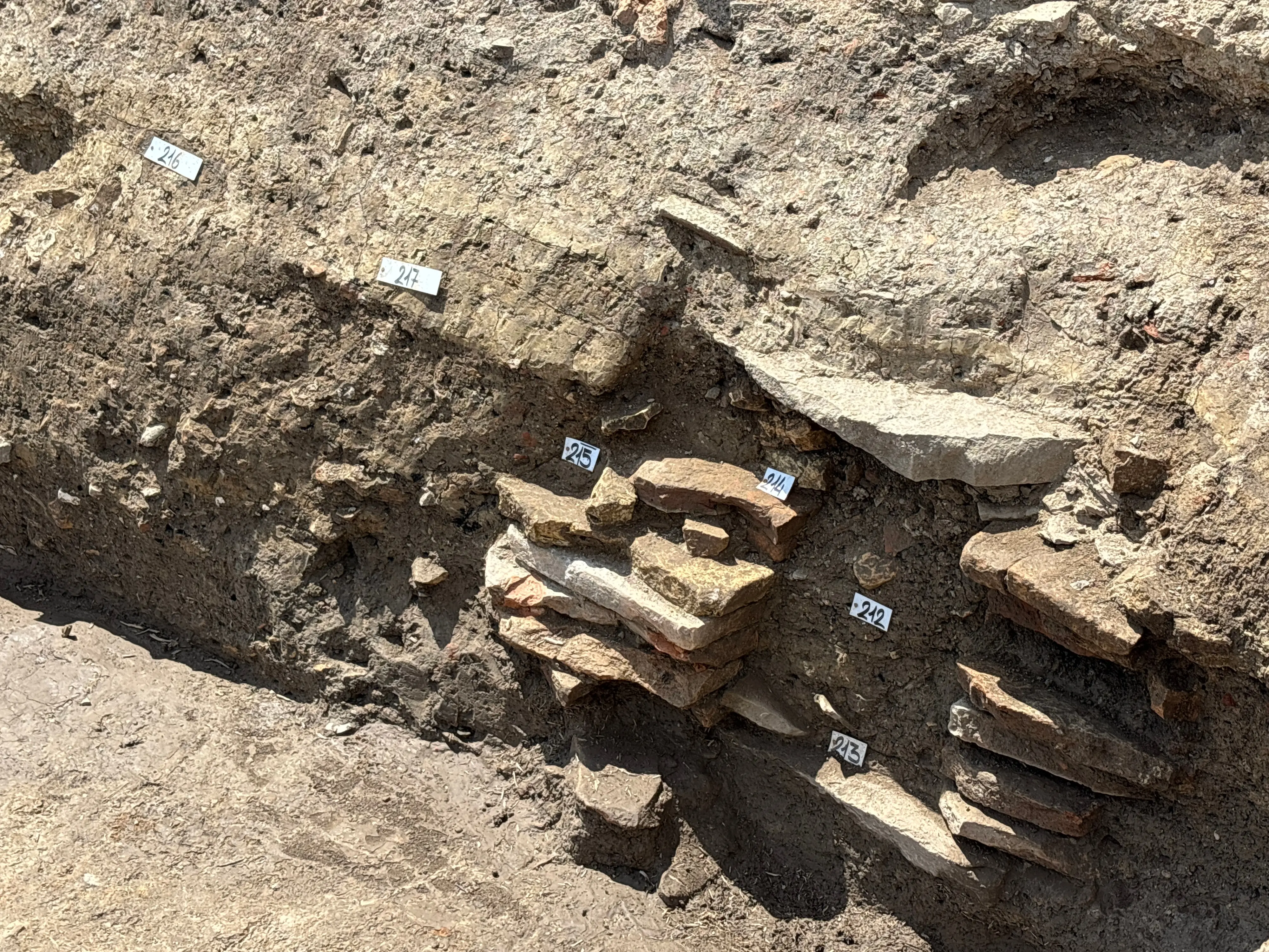 Un dettaglio degli scavi del parco archeologico di Altino