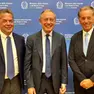 Il presidente dell’Adsp Consalvo, il ministro Urso e l’assessore regionale Scoccimarro