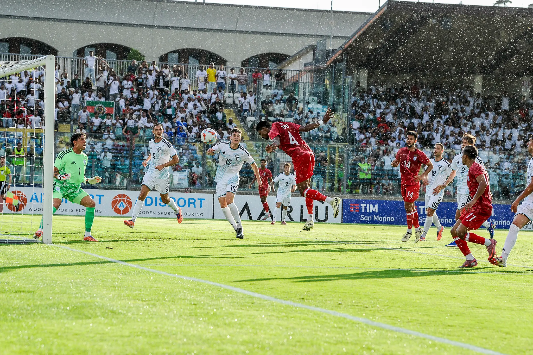 La rete di Barman, la prima di sempre in Europa per i bengalesi ©FSGC/Pruccoli | San Marino Stadium, 5 giugno 2026