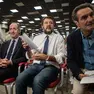 Da sinistra Luca Zaia, Matteo Salvini e Attilio Fontana