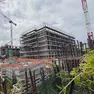 Il cantiere dello studentato in viale della Pace a Padova