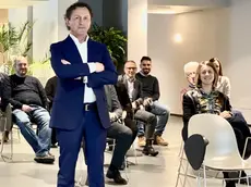 Ferruccio Meroi, presidente Alfa Sistemi, insieme al suo team