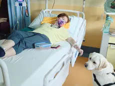 Barbara con al suo fianco l'amata cagnolina Joy. Fonte: Regione Veneto