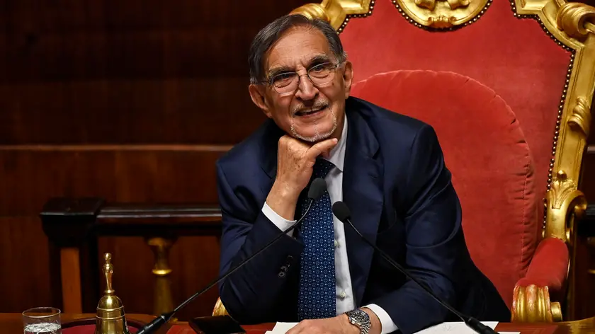 Il presidente del Senato Ignazio La Russa (foto Ansa)