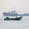Una imbarcazione sullo stretto di Hormuz