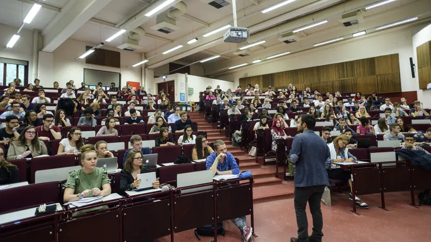 Lezione in un’aula universitaria