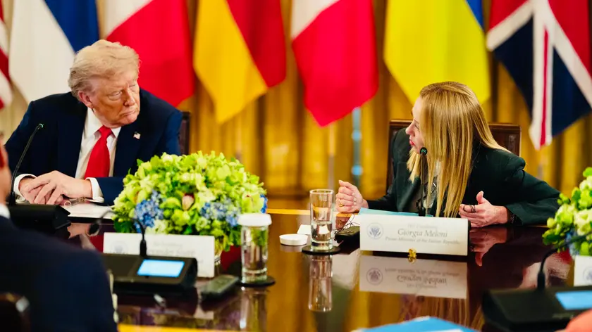 Il presidente degli Stati Uniti Donald Trump e la premier italiana Giorgia Meloni