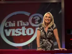 La conduttrice Federica Sciarelli all'interno dello studio Rai da dove va in onda Chi l?ha visto?