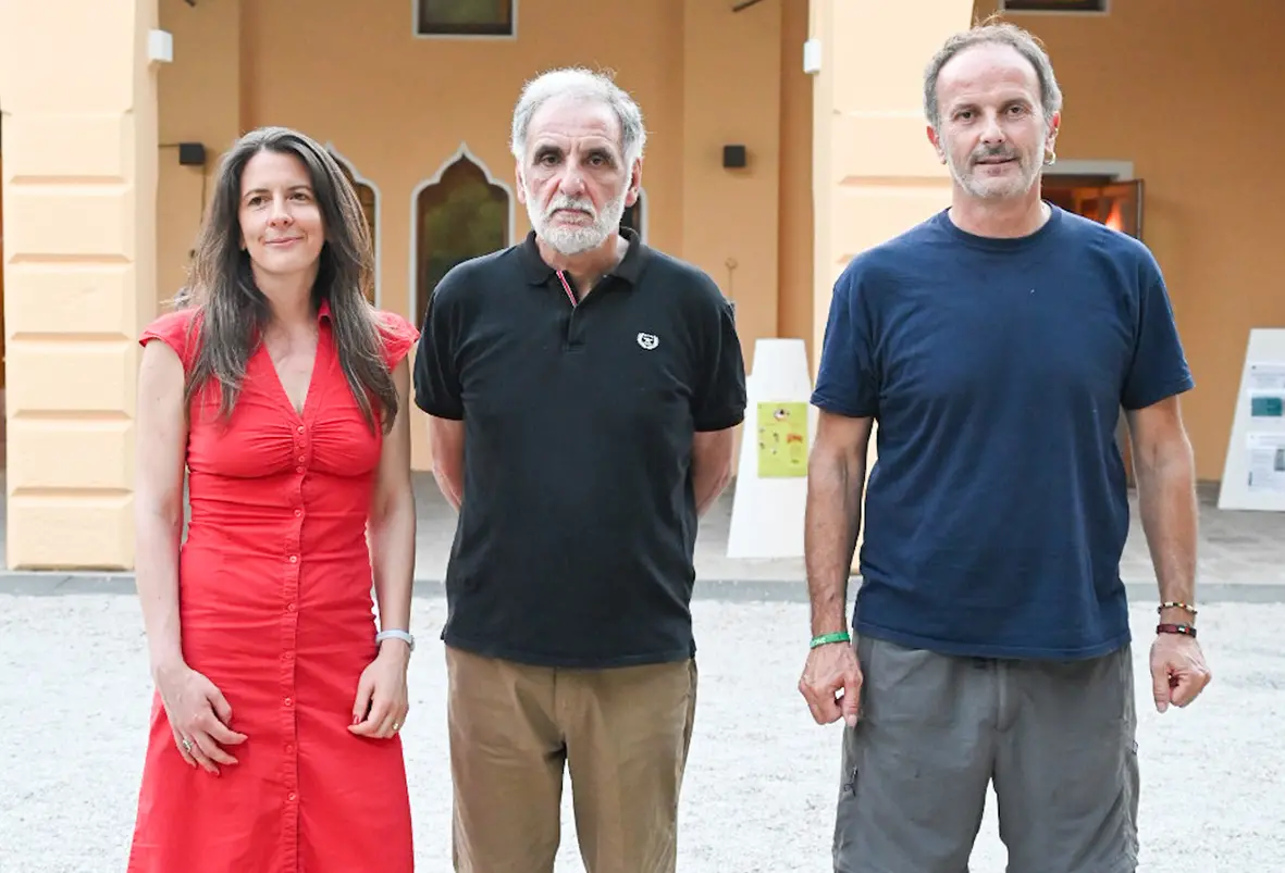 Da sinistra Elena Rui, Michele Mari e Matteo Nucci (foto Piran)