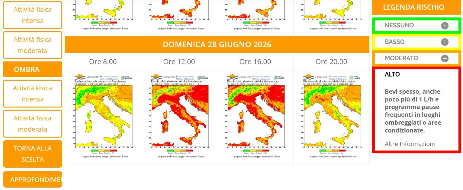 Le mappe di rischio per i lavoratori del sito Worklimate
