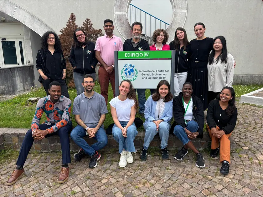 La squadra di ricercatori dell’Icgeb al gran completo