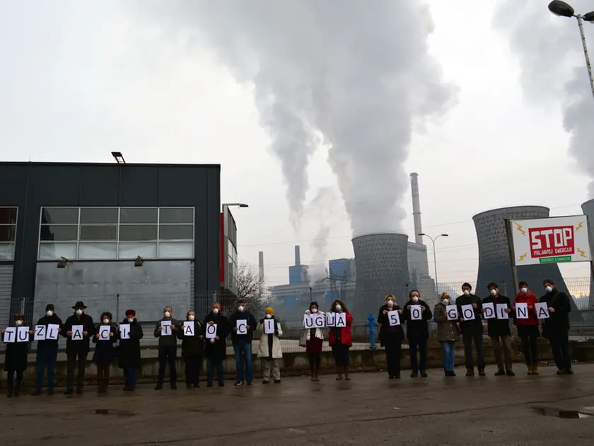 Tuzla (Bosnia) - Manifestazione contro le centrali