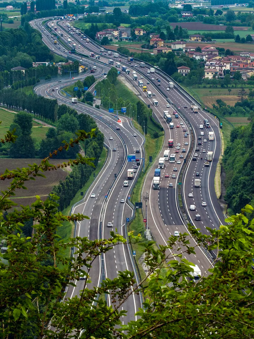 Un tratto di A4 tra Brescia e Padova