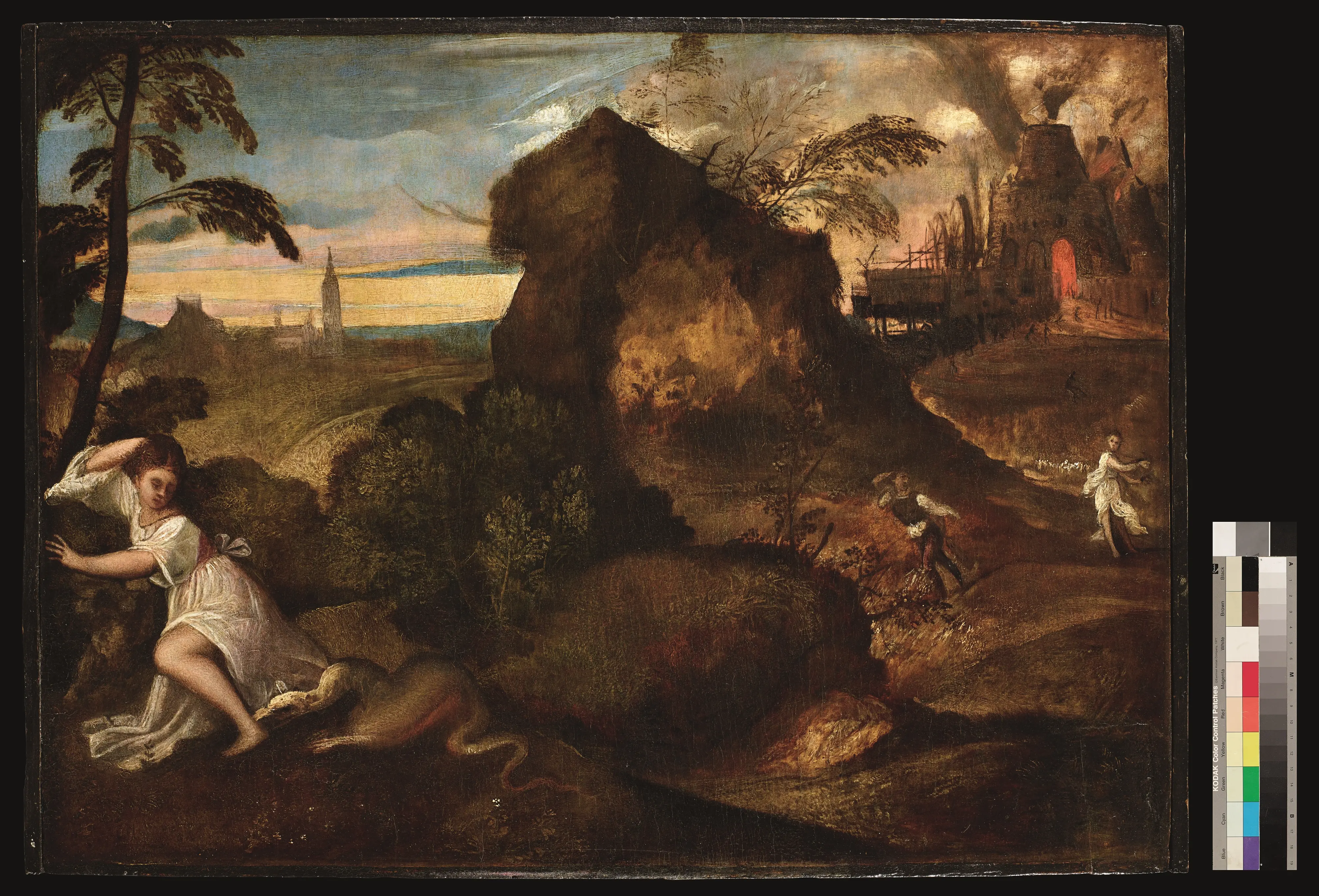 Tiziano VeCellio: Orfeo e Euridice - olio su tavola, 1510 ca - Bergamo, Fondaz. Accademia Carrara