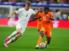 Yan Diomande durante una partita del Mondiale