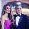 George Clooney insieme alla moglie Amal a Venezia 82
