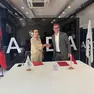 Il presidente di Finest, Luca Di Benedetto, e la Executive Director di Aida, Laura Plaku Saro