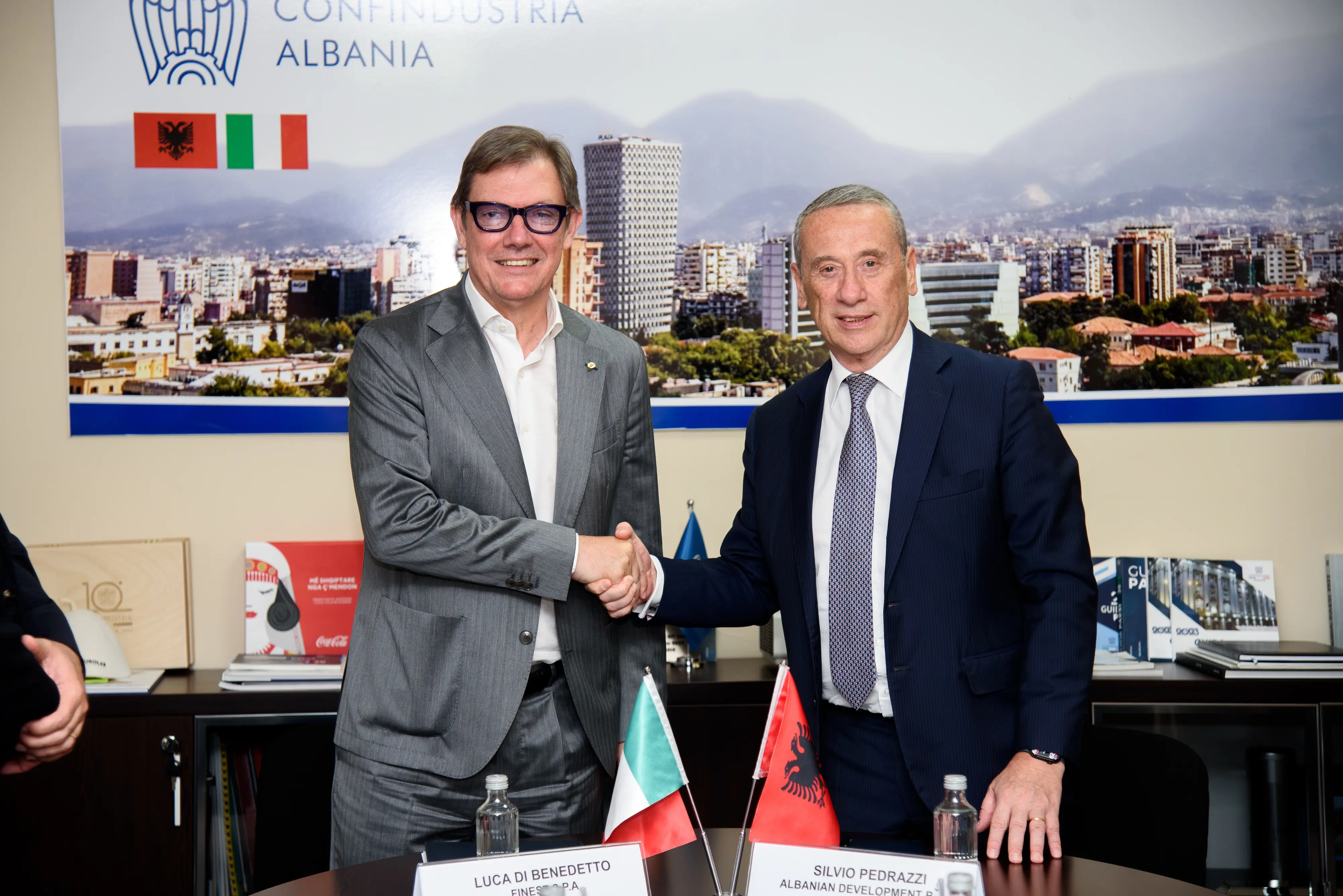 Il presidente di Finest, Luca Di Benedetto, e l’amministratore di Adb, Silvio Pedrazzi
