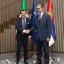 Matteo Salvini assieme a Aleksandar Vučić