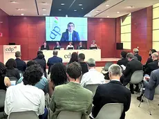 La conferenza stampa nella sede milanese di Cassa Depositi e Prestiti