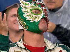 El Grande Americano (nome d'arte di Marcel Barthel, anche noto come Ludwig Kaiser in Wwe), inquadrato durante Messico-Inghilterra