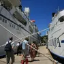 Turisti all’imbarco sui traghetti Jadrolinija per la Dalmazia. Foto pubblicata il 06.09.2017
