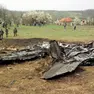 I rottami di due aerei colpiti dai bombardamenti del Kosovo nel 1999
