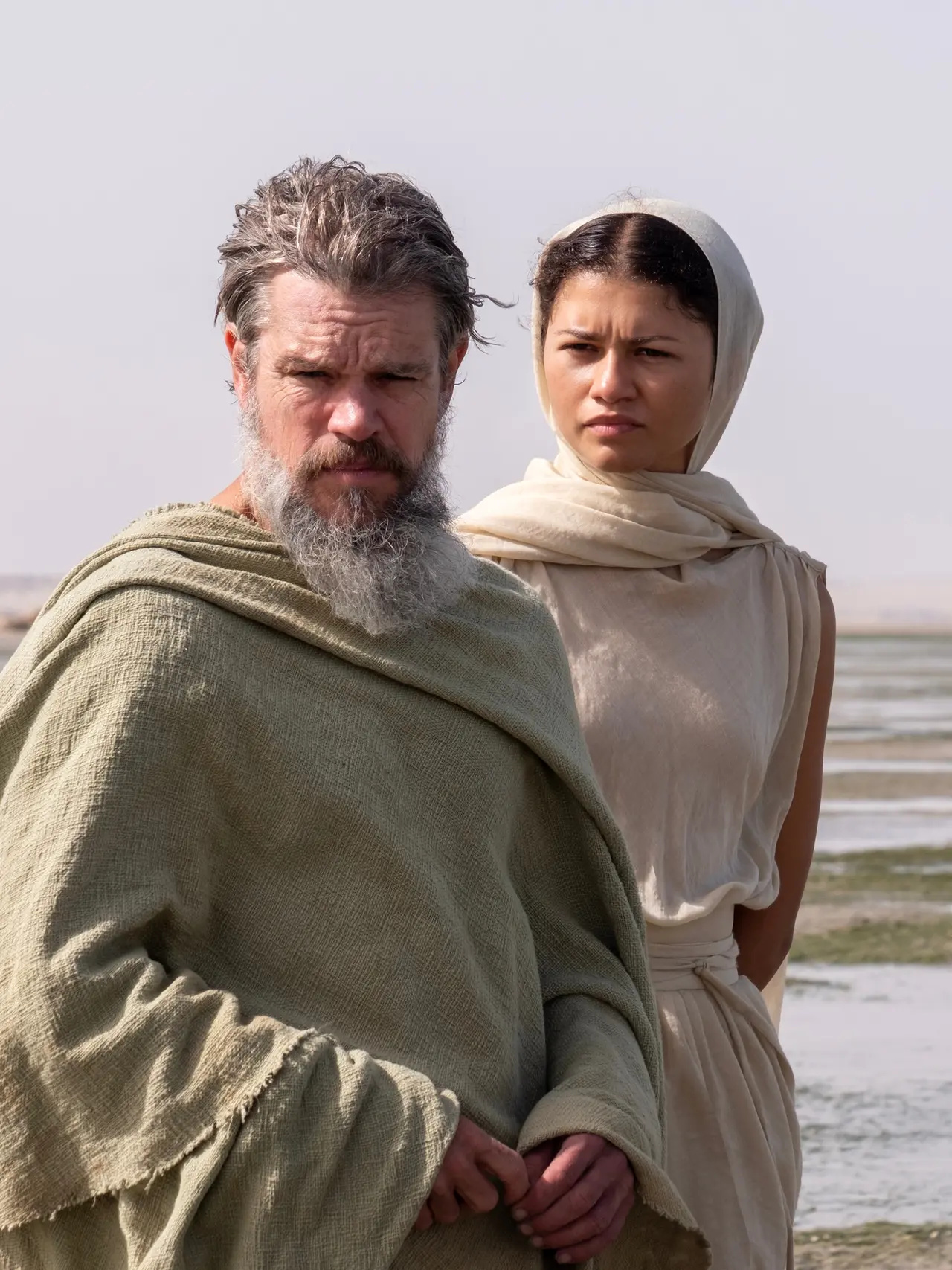 Matt Damon e Zendaya in una scena dell’Odissea