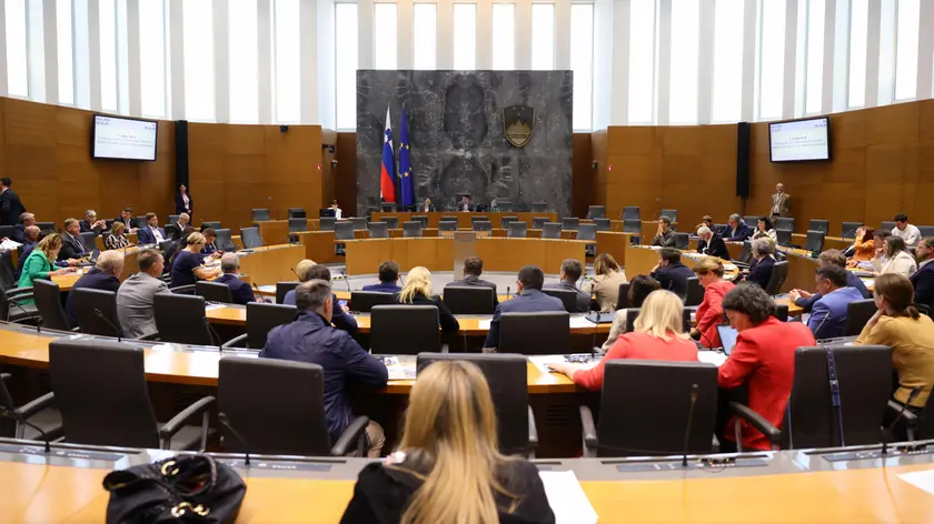 Una seduta plenaria del Parlamento sloveno a Lubiana