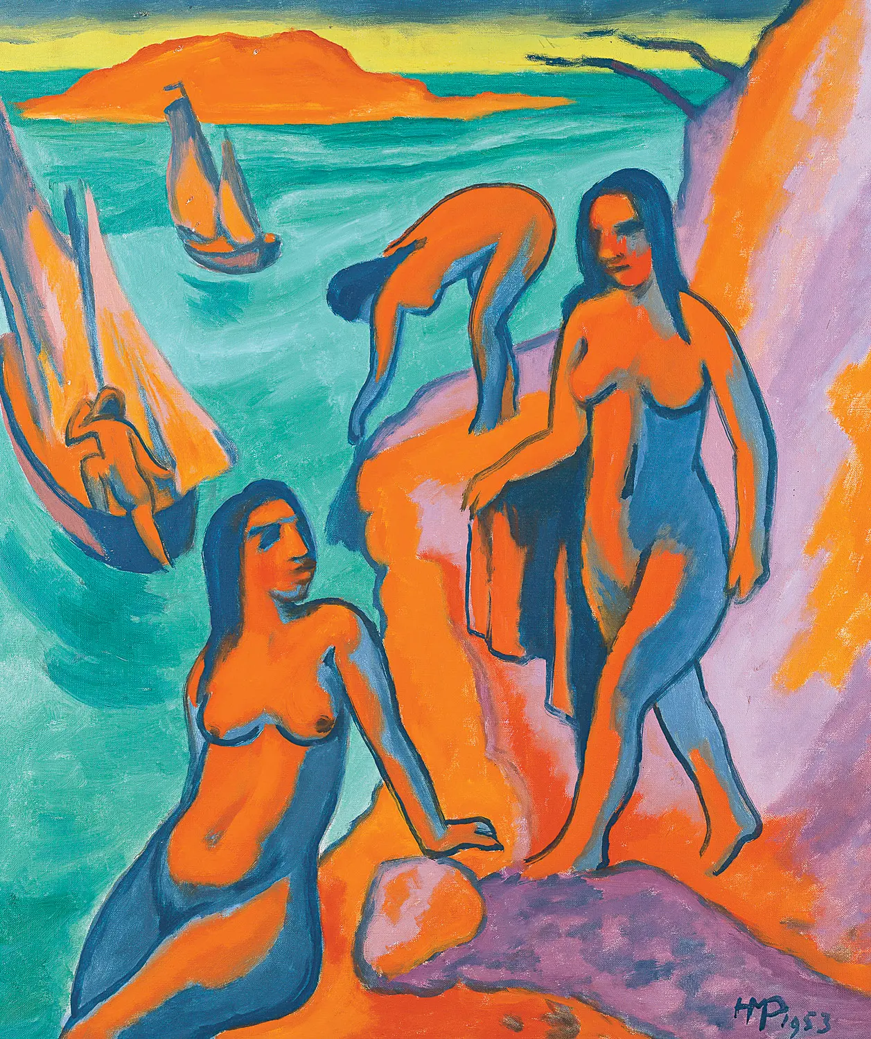 Donne sulla riva, opera del 1953
