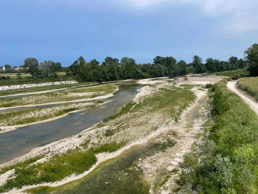 Il Piave in estate è praticamente in secca