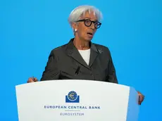 Christine Lagarde, governatrice della Banca Centrale Europea in conferenza stampa