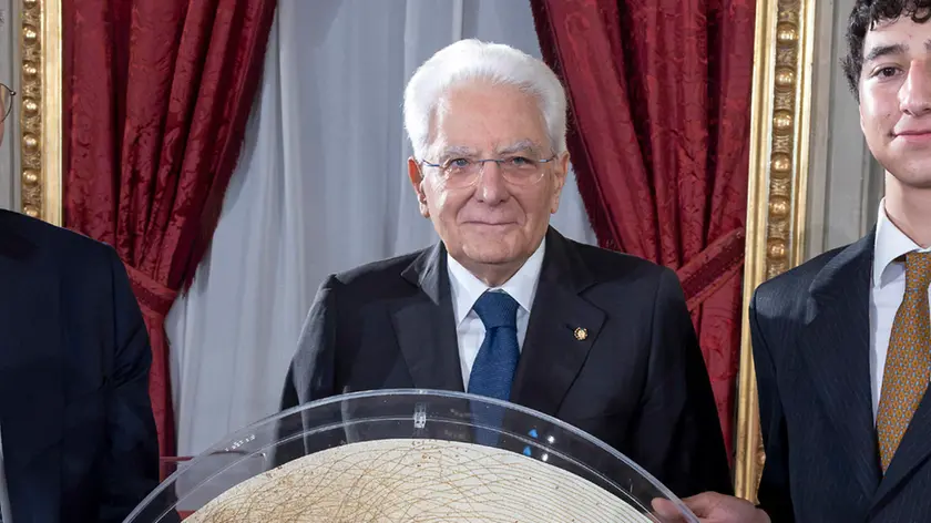 l presidente della Repubblica Sergio Mattarella alla consegna del Ventaglio al Quirinale