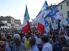 I militanti al comizio di Giorgia Meloni a Mestre