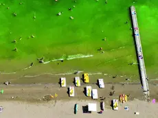 Il mare di Jesolo fotografato domenica 2 agosto con il drone da Rodolfo Murador, fondatore di JesoloForum