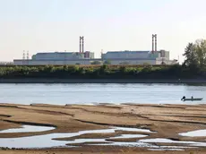 epa13140262 A view of the MVM Paks Nuclear Power Plant, which had to close its Reactor 3 due to extremely low water levels on the Danube River, in Paks, Hungary, 29 July 2026. EPA/DANIEL KISS HUNGARY OUT
