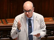 Il ministro Valditara durante un question time alla Camera