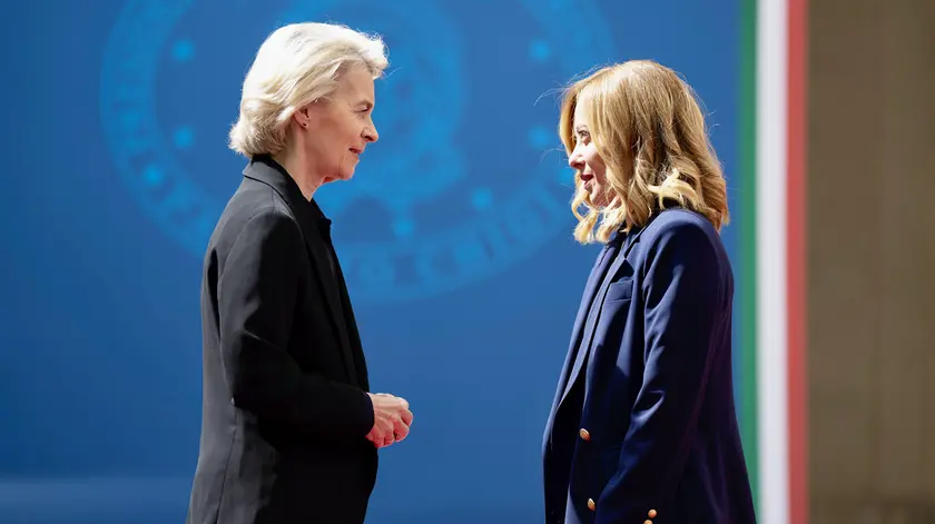 Ursula von der Leyen e Giorgia Meloni (foto Agf)