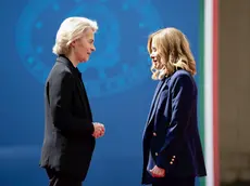 Ursula von der Leyen e Giorgia Meloni (foto Agf)
