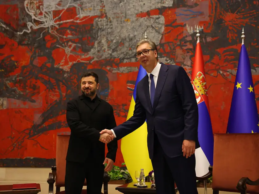 Zelensky con Vučić a Belgrado pochi giorni fa