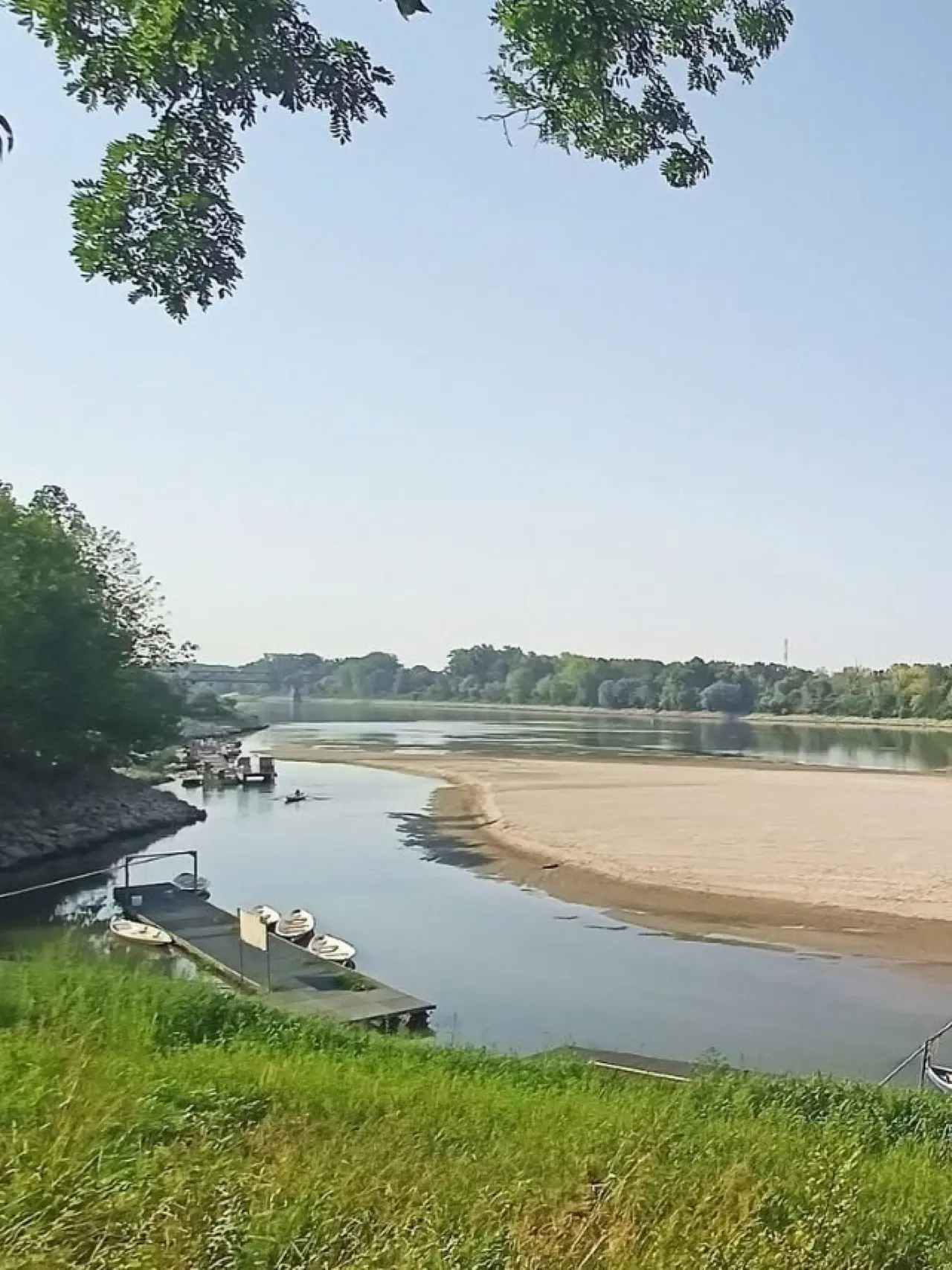 Il fiume Po lo scorso 6 agosto (foto Ansa)