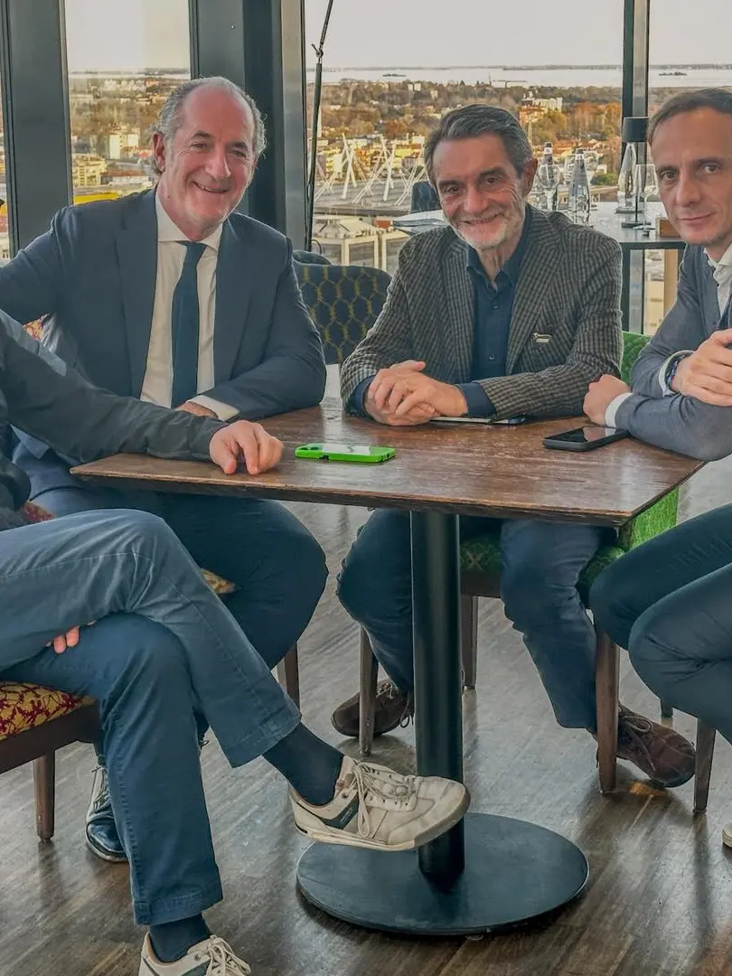 Da sinistra Maurizio Fugatti, Luca Zaia, Attilio Fontana e Massimiliano Fedriga
