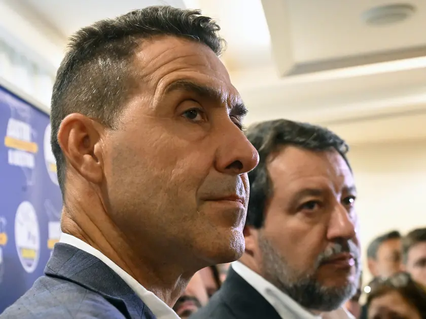 Roberto Vannacci e Matteo Salvini lo scorso settembre a Firenze (foto Agf)
